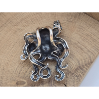 Echt zilveren ketting hanger kraken 